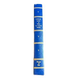 1939 Collected Lyrics of Edna St. Vincent Millay‎ Harper Row Blue Hardcover Poet